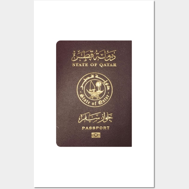 Qatar Passport Cover Wall Art by Islanr